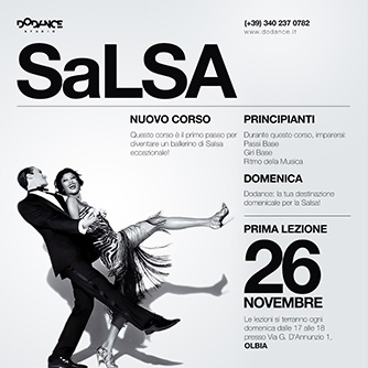 Nuovo Corso di Domenica Pomeriggio di SALSA. DoDance Olbia