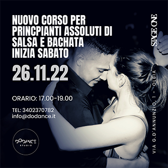 Nuovo Corso del Sabato Pomeriggio di SALSA e BACHATA. DoDance Olbia